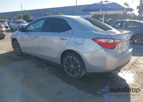 2015 Toyota Corolla S Plus z USA, uszkodzony, nr VIN 5YFBURHE1FP232753